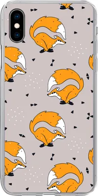 Produktbild von MuchoWow® Handyhülle Schutzhülle Hülle für Telefoonhoesje iPhone Xs Mädchen - Fuchs - Tiere - Muster - Mädchen - Kinder - Kinder Silikon Softcase Handy Hülle - Handytasche