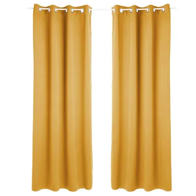 Obrázok produktu pre Závesy, zatemnenie, polyester, antracitová farba, 240 x 135 cm