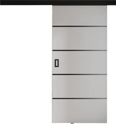 Produktbild von KIER FURNITURE Schiebetür Komplettset WERDI PLUS Sliding Door, Raumteiler Schiebetür Weiß 106x205x1,6 cm