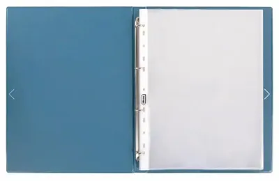 Produktbild von Idena Zeugnismappe mit 10 Klarsichthüllen 100µ pastell blau DIN A4