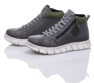 Immagine prodotto di Gemini Sneaker alta da donna con cerniera in pelle 340240-02, taglia: 39 EU, colore: grigio