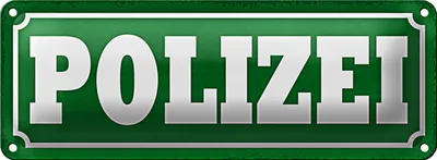 Produktbild von Blechschild Hinweis 27x10cm Polizei Dekoration