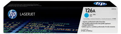 Zdjęcie produktu dla HP 126A oryginalny wkład z błękitnym tonerem LaserJet, 1000 stron(y), Cyjan, 1 szt.