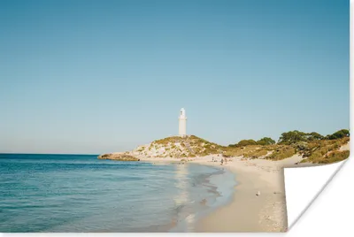 Produktbild von MuchoWow® Poster Insel mit Leuchtturm 30x20 cm - Plakate - Print