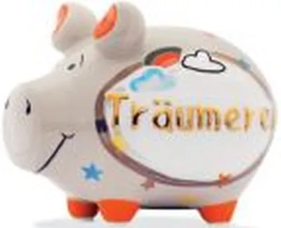Produktbild von KCG 101656 Spardose Schwein "Träumerei" - Keramik, Gold-Edition, klein