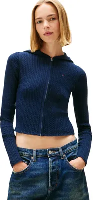 Produktbild von Tommy Jeans Damen Tjw Essential Zipper Hood Cardi Dw0dw21673 Kapuzenpullover Mit
