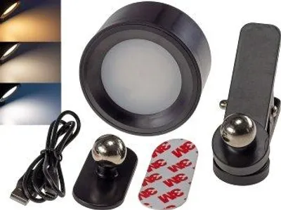 Produktbild von LED Akku Clip-Leuchte 'CT-AKL3' Dimmbar, CCT 3000k-6000k, schwarz