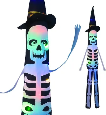Produktbild von Halloween-Lichterketten, Halloween-LED-Totenkopf-Lichterketten, Halloween-Geister-Lichterketten, Kürbis-Lichterketten für Garten und Außenbereich
