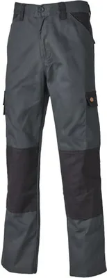 A pair of work pants on a white background.