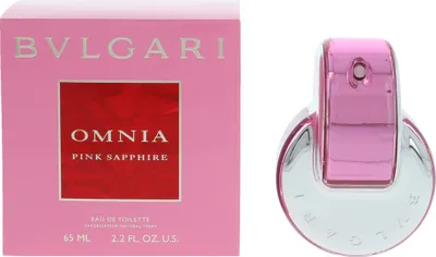 Zdjęcie produktu dla BVLGARI Omnia Pink Sapphire, Kobiety, Letnie, 65 ml, Cytrus, Różowy pieprz, Frangipani, Tiare kwiat, Białe piżmo