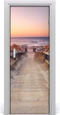 Produktbild von Tulup Türaufkleber 75x205 cm Dekorative Aufkleber Selbstklebend Wasserdichte Tapete Abnehmbar Schlafzimmer Wohnzimmer Wohnkultur - Weg zum Strand