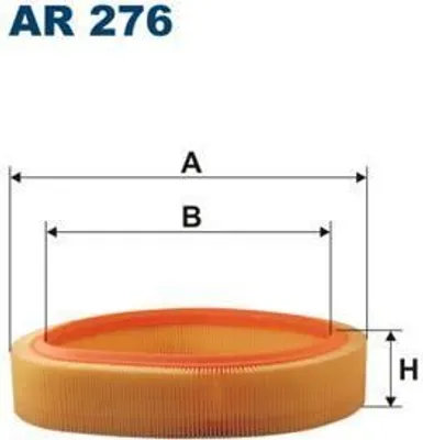 Produktbild von FILTRON Luftfilter AR276 Filtereinsatz, Außendurchmesser 264 mm, Höhe 63 mm