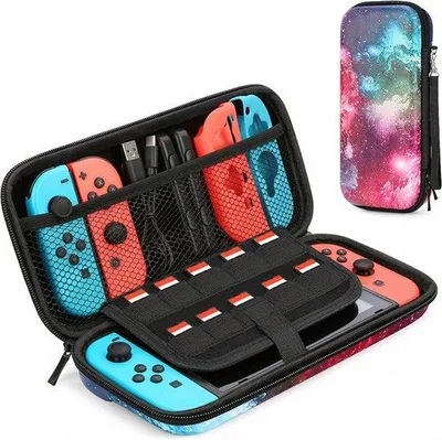 Productafbeelding van Xerolax Case Geschikt Voor Nintendo Switch - Hoes - Beschermhoes - Waterafstotend - Accessoires - Heelal