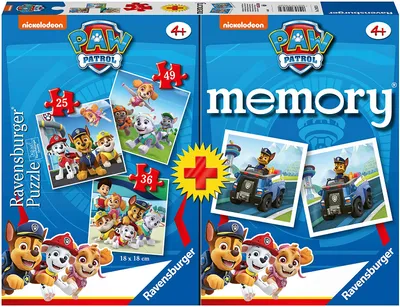 Image de Ravensburger Paw Patrol Multipack Enfants Puzzle 25, 36, 49 et Memory 48 cartes