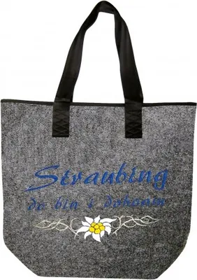 Produktbild von Filztasche mit Einstickung - STRAUBING - 26157 - Umhängetasche Shopper Bag
