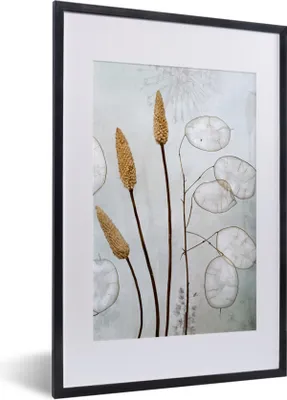 Produktbild von MuchoWow® Gerahmtes Poster Stilleben - Trockenblumen - Natur 40x60 cm - Poster mit Schwarzem Bilderrahmen Wandposter Rahmen Foto Bilder - Poster in Rahmen
