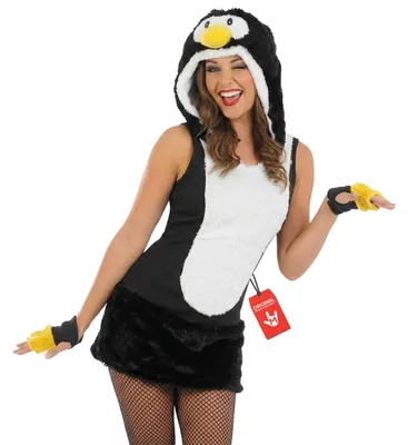 Produktbild von Fun Shack Pinguin Kostüm Damen, Tier Halloween Kostüm Damen, L