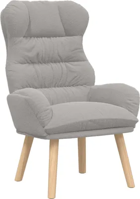 Zdjęcie produktu dla vidaXL Fotel jasnoszary 69 x 74 x 93 cm Tkanina Sherpa
