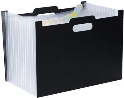 Imagen del producto de Ibenzoa®: Archivador de documentos A4 con 13 compartimentos, color . Archivador compacto para documentos, ideal para la oficina y el estudio, que protege contra dobleces