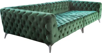 Produktbild von KAWOLA Big Sofa NARLA Chesterfield Sofa Velvet grün