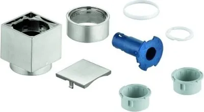 Produktbild von GROHE Absperrgriff Aquadimmer 49092, eckig, für Thermostat-Fertigmontagesets, inklusive Kappe, GROHE StarLight Oberfläche, supersteel