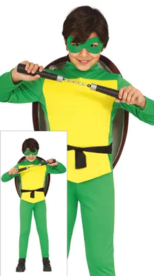 Imagen del producto de Máscara, cinturón, mochila y mono de superhéroe para disfraz de aventurero, talla: 140/146, color: verde