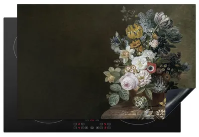 Produktbild von Elzusha – Induktionsschutzfolie aus Vinyl mit Blumenmuster, 81 x 52 cm