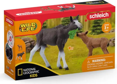 Produktbild von Schleich schleich® Wild Life 42603 Elchkuh mit Kalb (NatGeo)