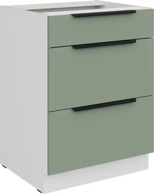Produktbild von Schubladenschrank LUNARA – Breite 60 cm, grün/weiß
