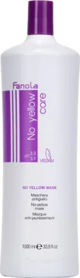 Productafbeelding van Fanola Free No Yellow 1000ml, 1000 ml, Voor dames, Geschikt voor blond haar, Gekleurd haar, Droog haar, Blond, Hydraterend, Voedend, Revitaliserend, Shea boter