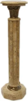 Produktbild von Säule aus Marmor im Barockstil creme Höhe: 110cm, Breite: 30cm, Tiefe: 30 cm - Marmorsäule