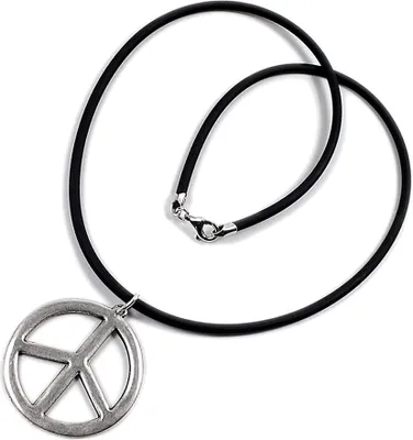Produktbild von Minott Kautschuk Kette mit Anhänger Peace Zeichen 21390