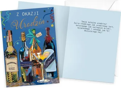 Zdjęcie produktu dla Kukartka - Karnet Urodzinowy B6, Kartka Okolicznościowa Z Kopertą