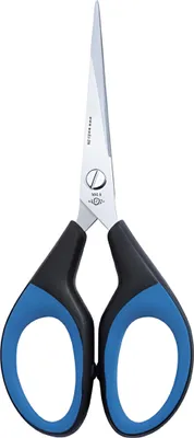 Image de WEDO ciseaux Soft-Cut, pointus, longueur : 152 mm, noir/bleu