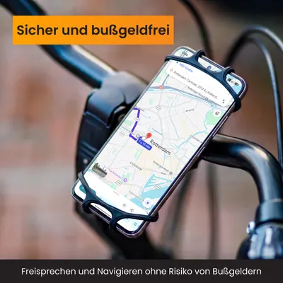 Produktbild von R2B Handy Halterung Fahrrad - Universal elastisch fahrrad Handyhalterung, Handyhalter fahrrad für Mountainbikes, Motorräder und Motorroller