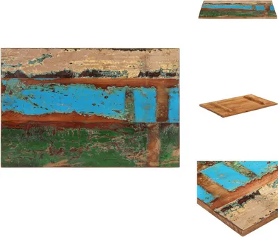 Productafbeelding van vidaXL Tafelblad, rechthoekig, 60x90 cm, 25-27 mm, massief gerecycled hout - Tafelbladen