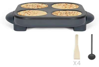 Produktbild von Mini-Crêpes-Maker Livoo DOC266G, 1500 W, antihaftbeschichtet, für 4 Mini-Crêpes à 12 cm, Schwarz