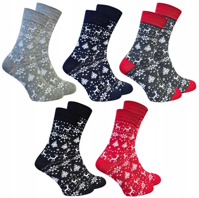 Produktbild von Aura Via Herren Weihnachtssocken Baumwolle 5er-Pack Gr. 43-46
