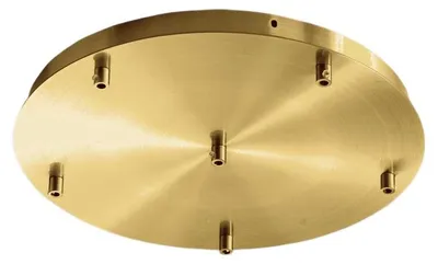 Produktbild von Ofelia Mini B T/6 Runde Deckenrosette – Pendelleuchtenfassung mit 6 Löchern, Messing-Finish, Schutzart IP20 – Gealuce