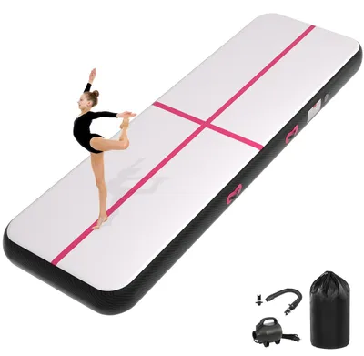 Productafbeelding van Opblaasbare gymnastiekmat, 3 m hoog, 20 cm hoog, fitnessmat voor yoga en training
