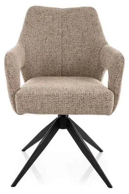 Image de Chaise pivotante en tissu - Gamme Olsen - Taupe
