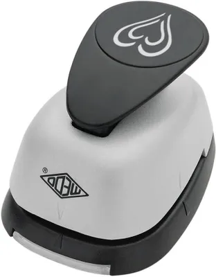 Productafbeelding van Motiefperforator Hart - Papierpons Knutselpons - Kaarten Maken - 3D Effect - 35 x 30 cm - Zwart/Grijs