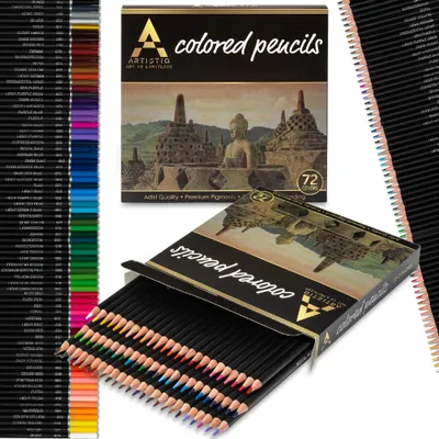 Immagine prodotto di Set di matite colorate professionali 72 colori, confezione regalo