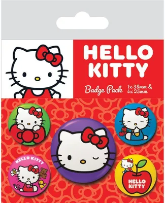 Obrázok produktu pre Hello Kitty - odznak "Farebné pózy" 5-pack PM10685 (jedna veľkosť) (viacfarebné)