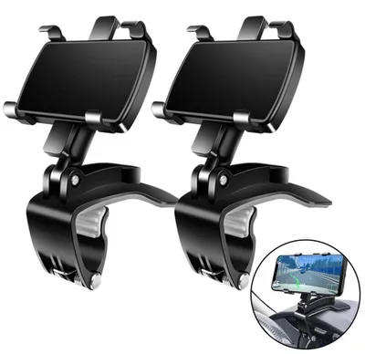 Image de Support de téléphone pour voiture FONKEN, rotatif à 360 degrés, clip pour tableau de bord, compatible avec