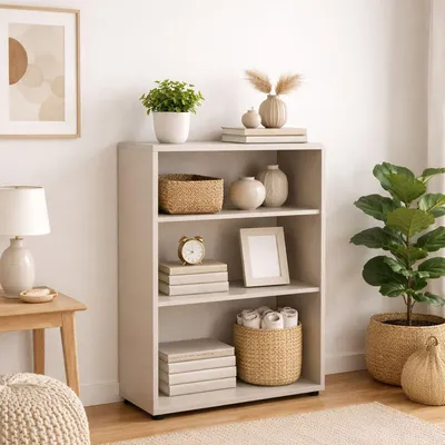Immagine prodotto di Leporano - Libreria, 79x34x118h cm Beige, 2 Ripiani