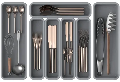 Produktbild von Solidchoice – Silikon-Besteckhalter, 7-teilig