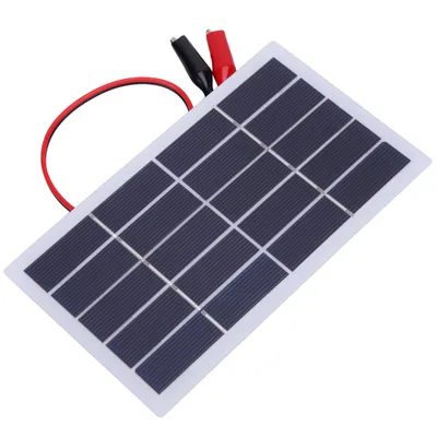 Image de 2W 5V Silicium Polycristallin Panneau Solaire Léger avec Clip 173x99x2MM(2W 5V Clip )(2W 5V + Clip )