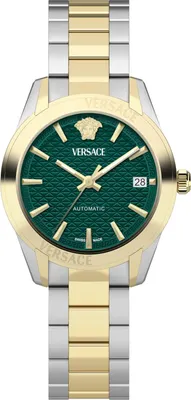 A studio shot of a luxury watch against a white background.