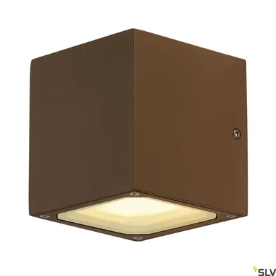 Obrázek produktu pro SLV Sitra Cube 232537 Outdoor wall light Energy-saving bulb, LED (monochrome) GX53 18 W Rust (matt)